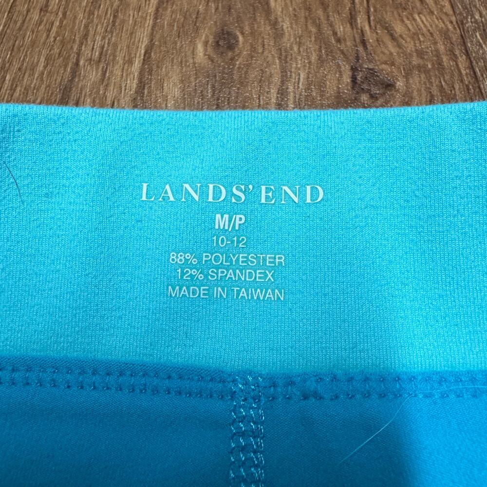 Lands Ends Womens Solid Blue Faux Wrap Skort Attached Shorts Skirt Size Medium - Picture 6 of 10